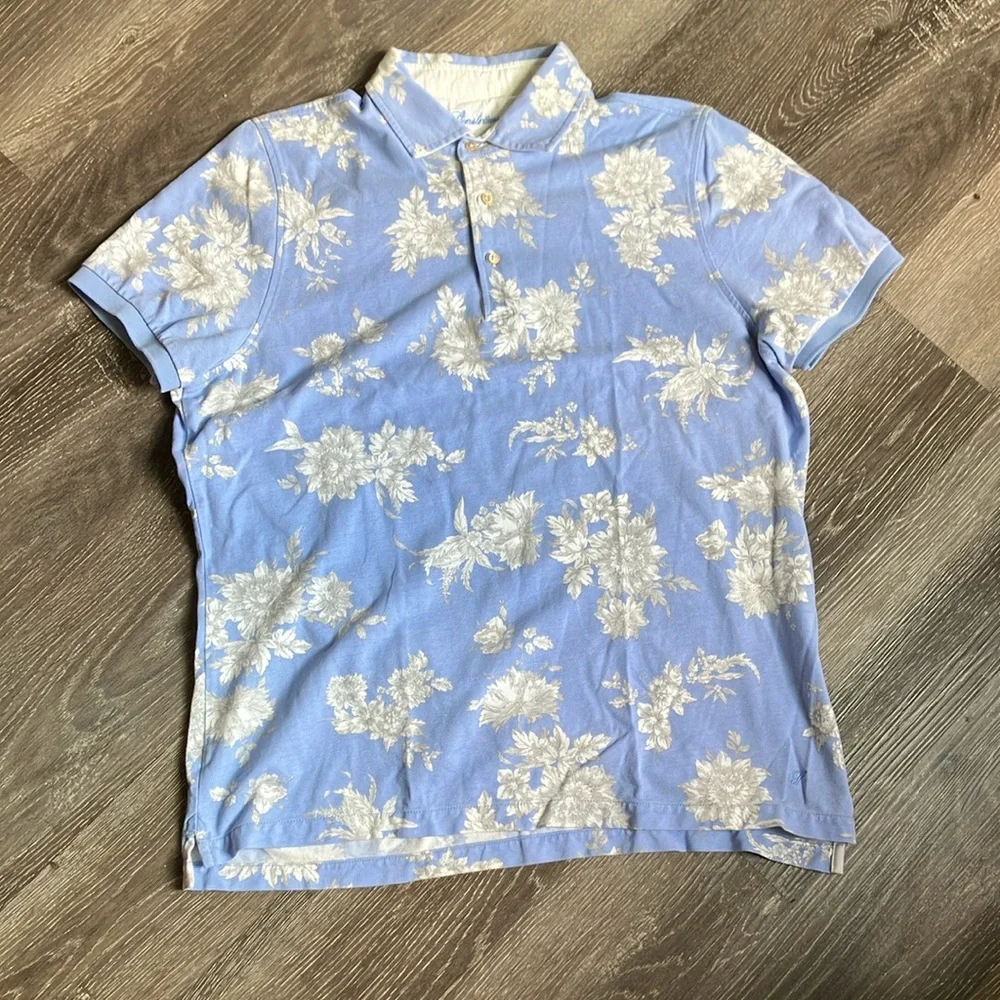Stenstroms blue floral polo shirt - Picture 10 of 17